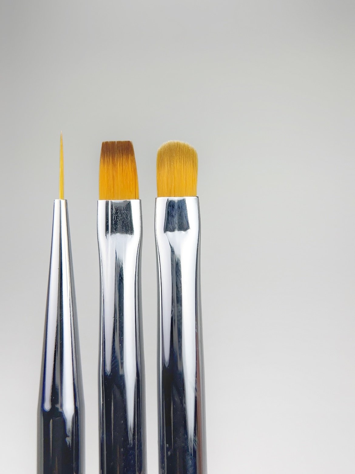 NAILSOFTHENIGHT „Nail Art Brush Set“ – profesionalių nagų dailės teptukų rinkinys (3 vnt.)