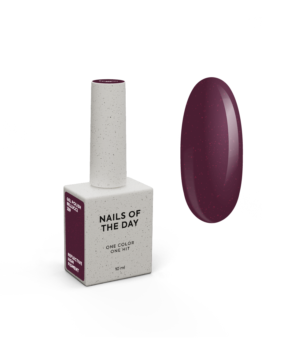 NAILSOFTHENIGHT „Let’s Special Bellucci“ – burgundiškos spalvos su atspindinčiu blizgesiu gelinis nagų lakas 10 ml