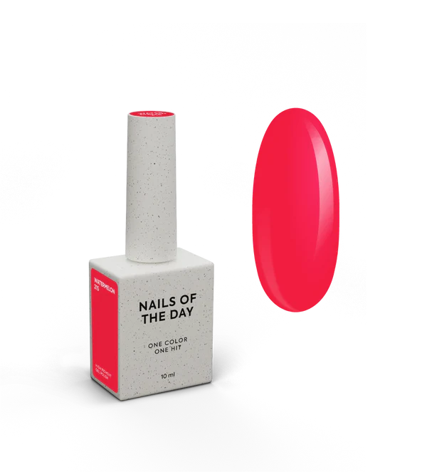 NAILSOFTHEDAY „Gel Polish Watermelon-215“ – sodraus koralinio raudono atspalvio gelinis nagų lakas 10 ml