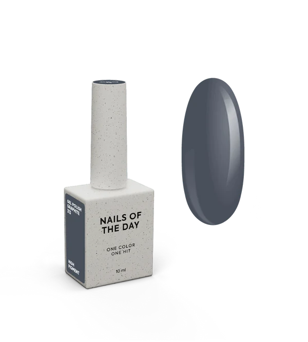 NAILSOFTHEDAY „Let’s Special Graphite“ – grafito spalvos gelinis nagų lakas 10 ml