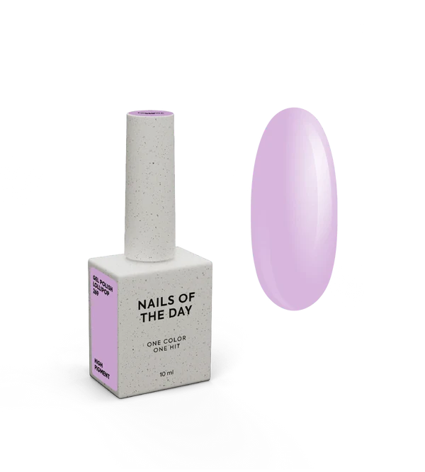 NAILSOFTHEDAY „Let’s Special Lollipop“ – pastelinės violetinės spalvos gelinis nagų lakas 10 ml