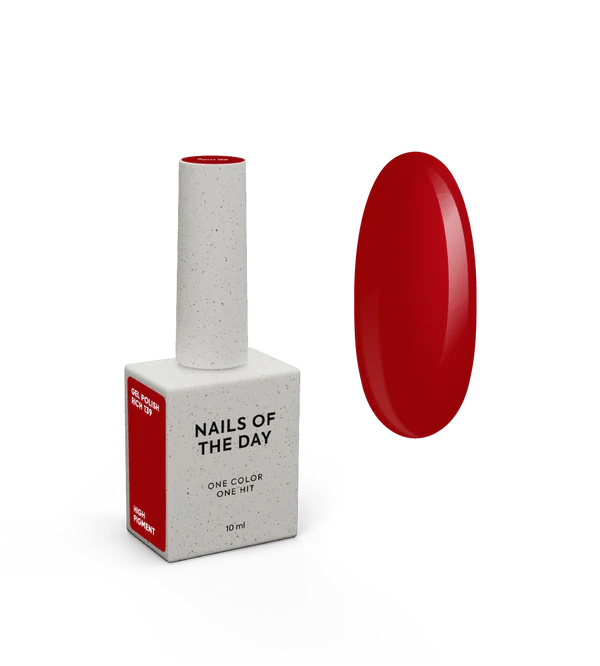 NAILSOFTHEDAY „Gel Polish Rich“ – ryškios raudonos spalvos gelinis nagų lakas 10 ml